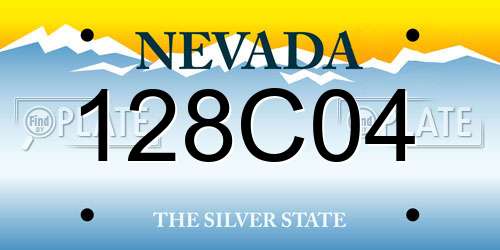 128C04 Nevada License Plate