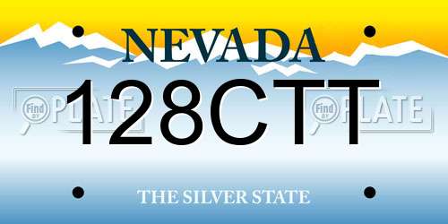 128CTT Nevada License Plate