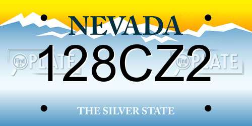 128CZ2 Nevada License Plate