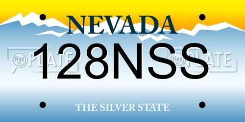 128NSS Nevada License Plate
