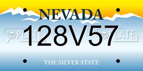 128V57 Nevada License Plate