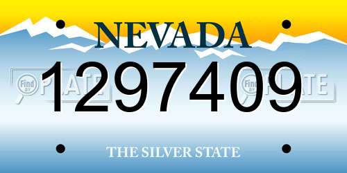 1297409 Nevada License Plate
