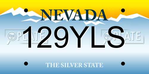 129YLS Nevada License Plate