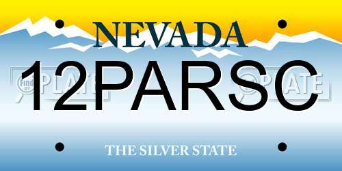 12PARSC Nevada License Plate