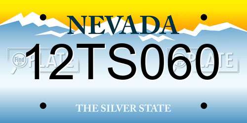 12TS060 Nevada License Plate