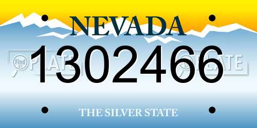 1302466 Nevada License Plate