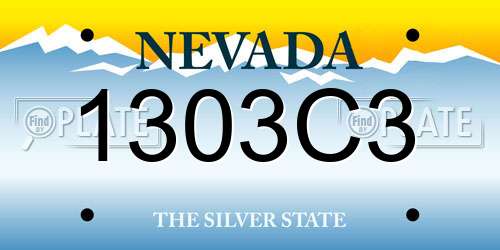 1303C3 Nevada License Plate