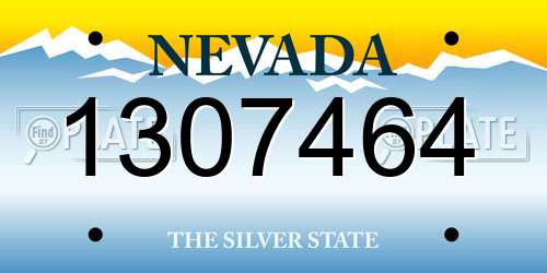 1307464 Nevada License Plate