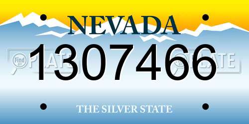 1307466 Nevada License Plate