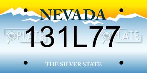 131L77 Nevada License Plate