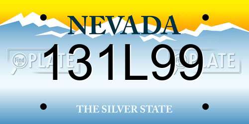131L99 Nevada License Plate
