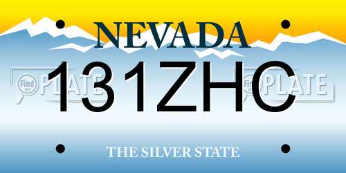 131ZHC Nevada License Plate