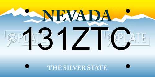 131ZTC Nevada License Plate