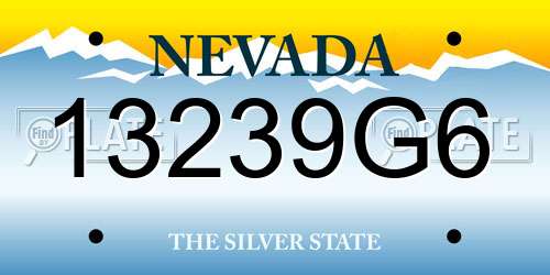13239G6 Nevada License Plate