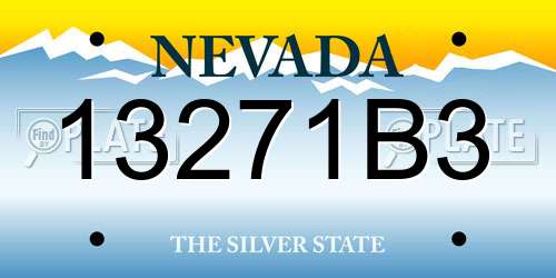 13271B3 Nevada License Plate