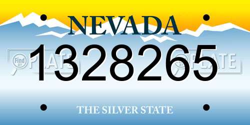 1328265 Nevada License Plate