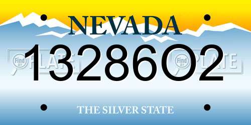 13286O2 Nevada License Plate