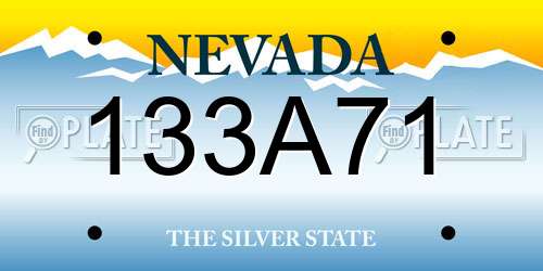 133A71 Nevada License Plate
