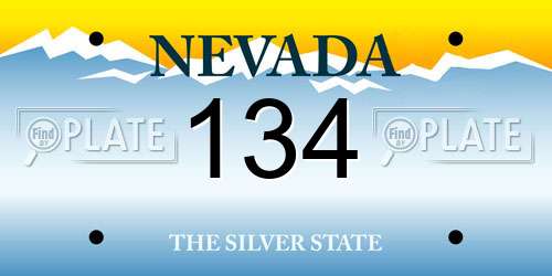 134 Nevada License Plate