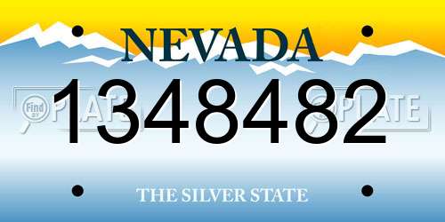 1348482 Nevada License Plate