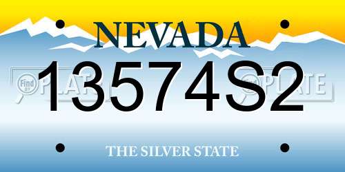 13574S2 Nevada License Plate