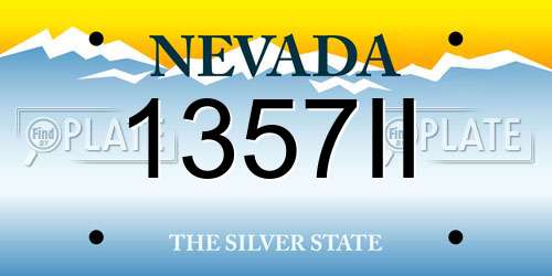 1357II Nevada License Plate