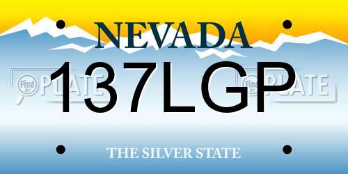 137LGP Nevada License Plate