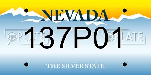 137P01 Nevada License Plate