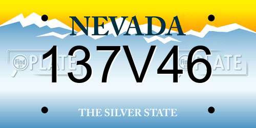137V46 Nevada License Plate