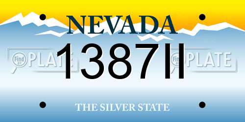 1387II Nevada License Plate