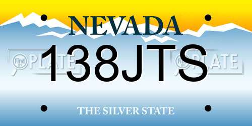 138JTS Nevada License Plate