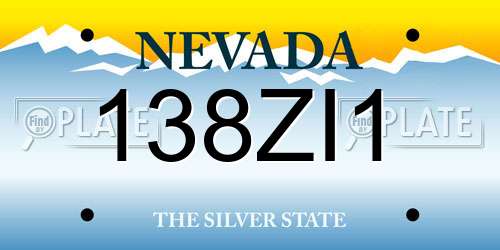 138ZI1 Nevada License Plate