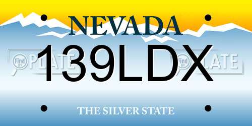 139LDX Nevada License Plate