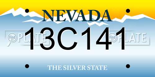 13C141 Nevada License Plate