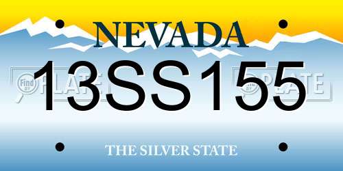 13SS155 Nevada License Plate