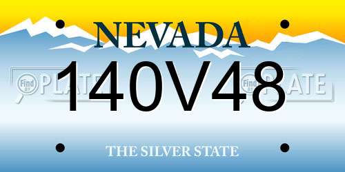 140V48 Nevada License Plate