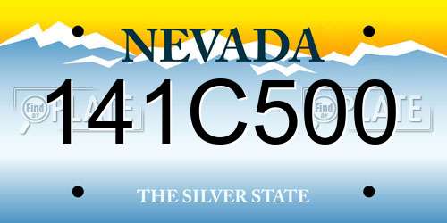 141C500 Nevada License Plate