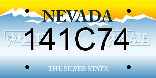 141C74 Nevada License Plate