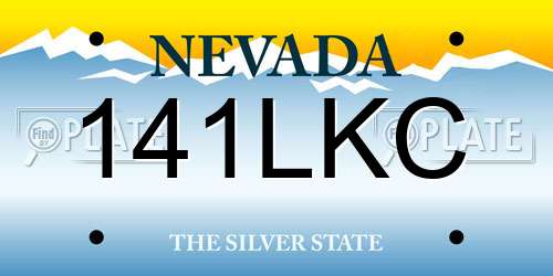 141LKC Nevada License Plate