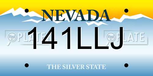141LLJ Nevada License Plate