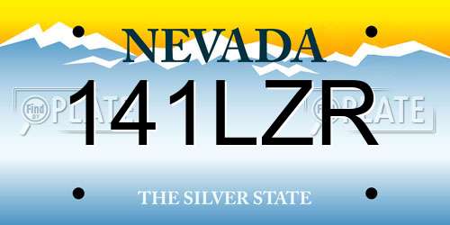 141LZR Nevada License Plate