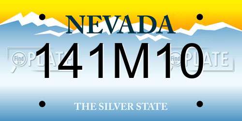 141M10 Nevada License Plate