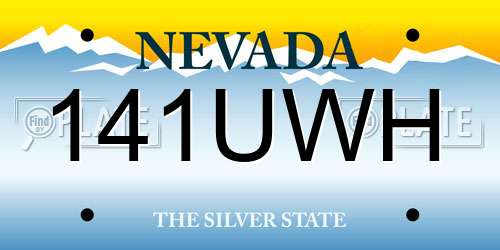 141UWH Nevada License Plate