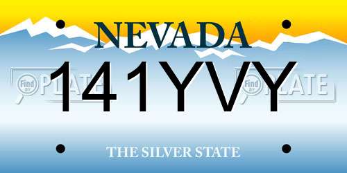141YVY Nevada License Plate