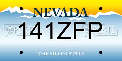 141ZFP Nevada License Plate