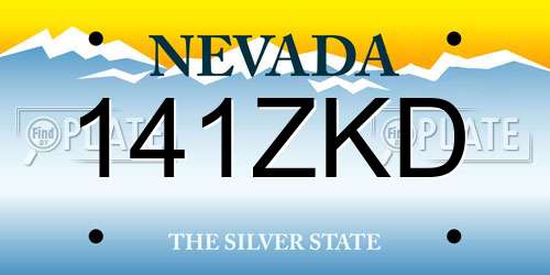 141ZKD Nevada License Plate