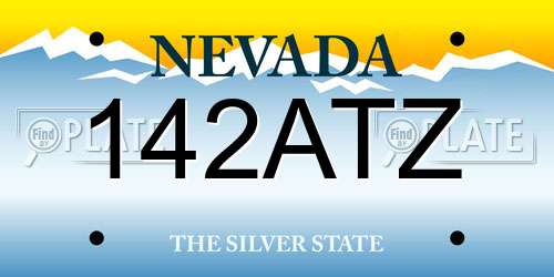 142ATZ Nevada License Plate