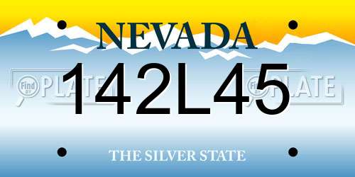 142L45 Nevada License Plate
