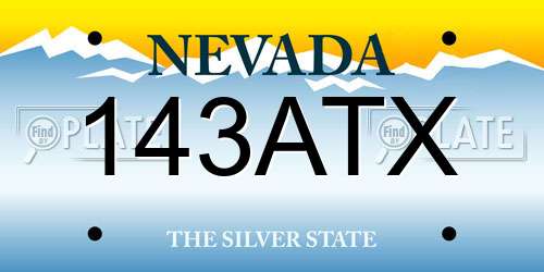 143ATX Nevada License Plate