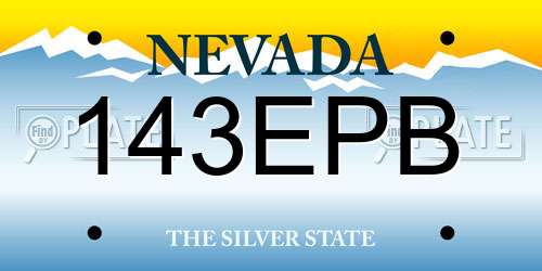 143EPB Nevada License Plate